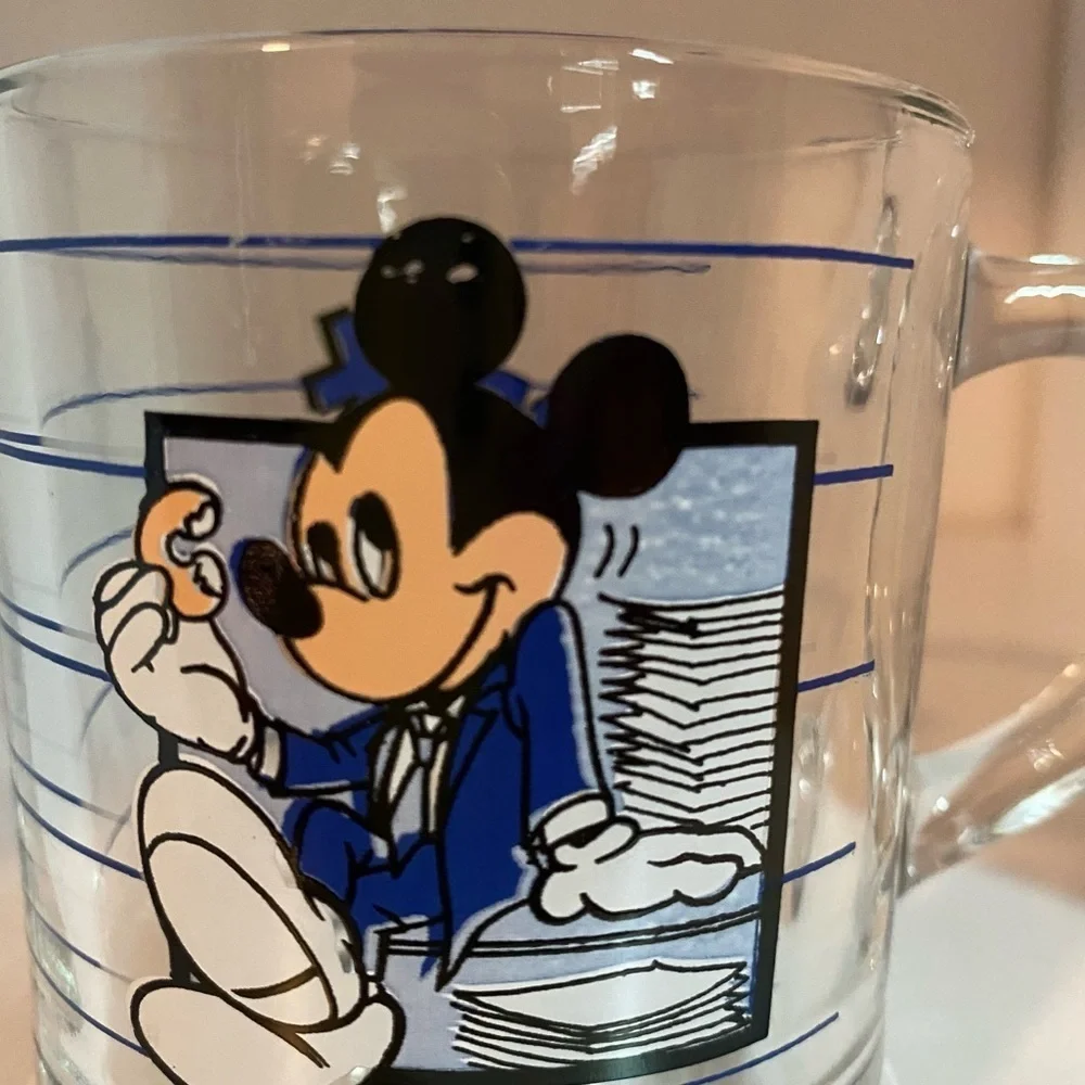 Mickey Mouse Break Time Glass Cup